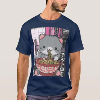 Camiseta Manga Neko Ramen Cat Lover 857