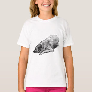 Camiseta Manga Ponto Cachorro Plano Traz Saída de Férias Tr