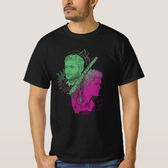Camiseta mangas pretas Dean Winchester (Frente)