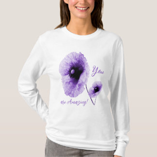 Camiseta Mangas voadoras violetas violetas de longa duração