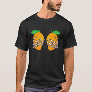 Camiseta Mango Bra Costume Engraçado Fruta Halloween Skull 