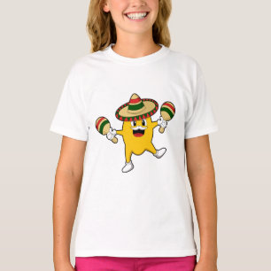 Camiseta Mango como músico com Maraca