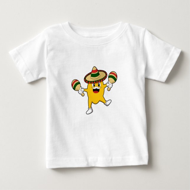 Camiseta Mango como músico com Maraca (Frente)