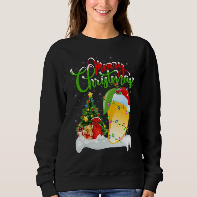 Camiseta Mango Fruit   Xmas Decorations Santa Mango Christm (Frente)