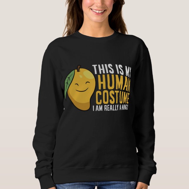 Camiseta Mango Fruta Halloween Mango Costume Humano Eu sou  (Frente)