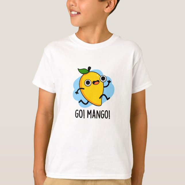 Camiseta Mango Funny Executando Mango Pun (Frente)
