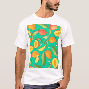 Camiseta Mango Medley: Padrão de Fruta Tropical