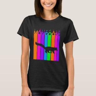 Camiseta Mangusto Animal Arco-íris Bolha Com Silhueta