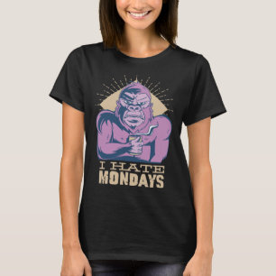 Camiseta Manhã Café Morning Group Eu odeio segundas-feiras