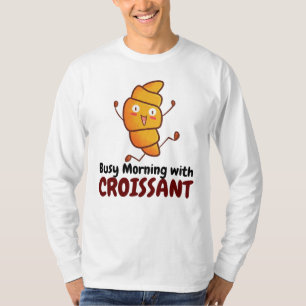 Camiseta Manhã de Ocupação Personalizável com Croissant