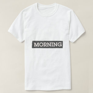 Camiseta Manhã – Design de Tipografia Simples