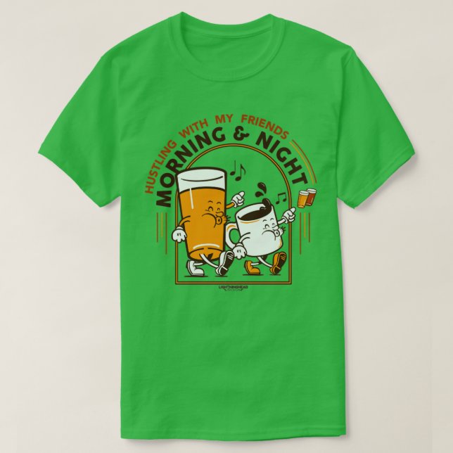 Camiseta Manhã e Noite de Hustling (Frente do Design)