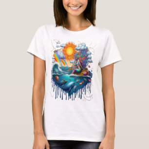 Camiseta Manhã Sereia Subconsciente Sol Beijada
