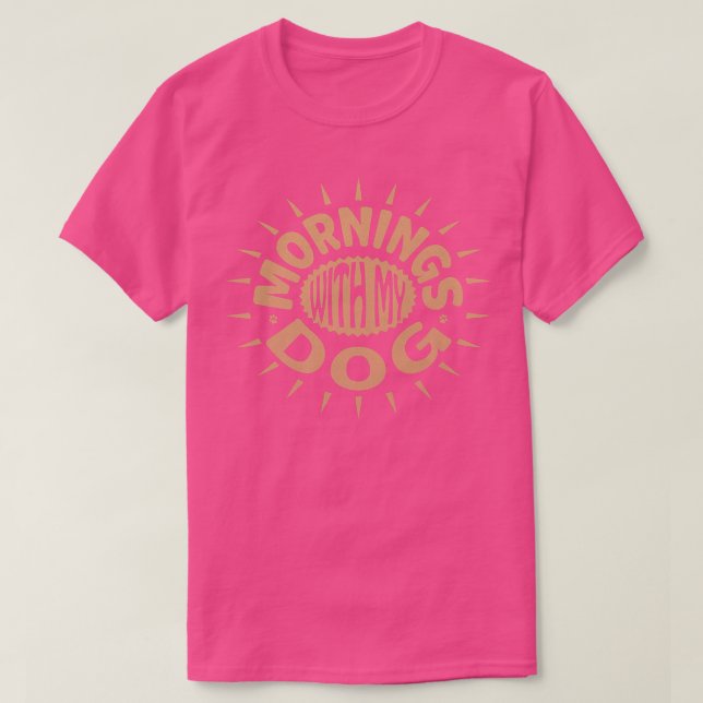 Camiseta Manhãs Com Meu Cachorro1190 (Frente do Design)