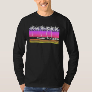 Camiseta Manhattan Beach California Retro Style Vintage Sun