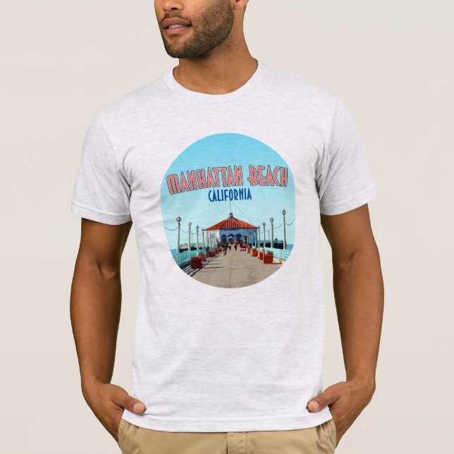 Camiseta Manhattan Beach Pier Los Angeles Califórnia (Frente)