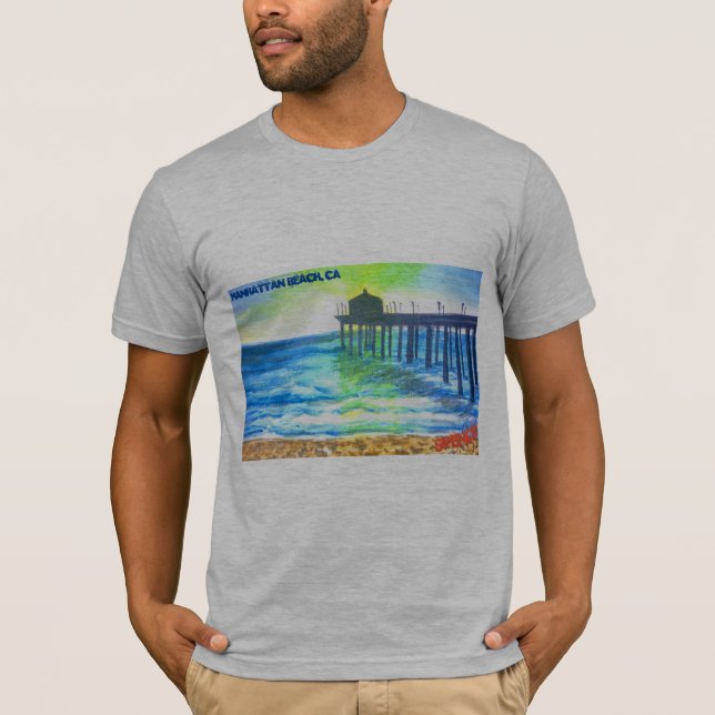 Camiseta Manhattan Beach Pier Pressão (Frente)