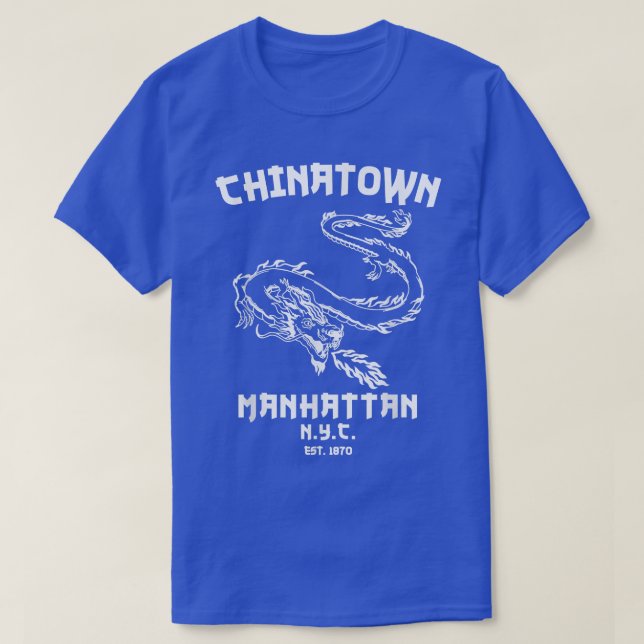 Camiseta Manhattan New York Chinatown Chinese Lower East Si (Frente do Design)