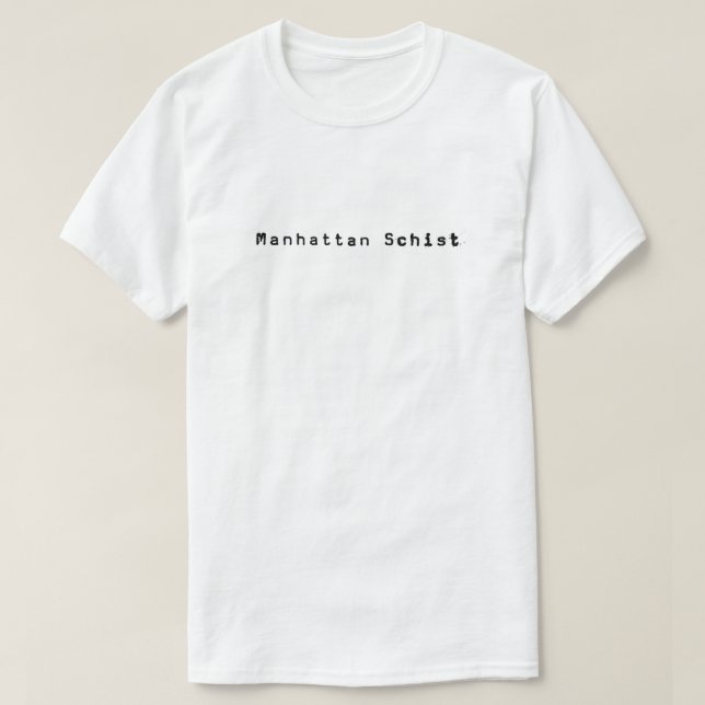 Camiseta Manhattan Schist - Tee Branco "Clássico" (Frente do Design)