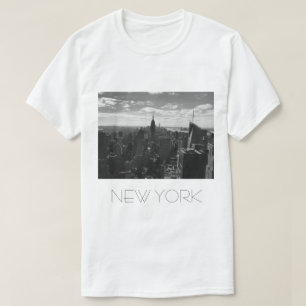Camiseta Manhattan - Skyline T Shirt New York - Preto e Bra
