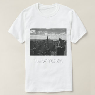 Camiseta Manhattan - Skyline T Shirt New York - Preto e Bra