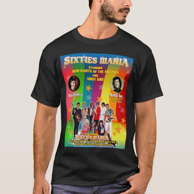 Camiseta Mania dos anos sessenta que Starring Ron Dante & (Frente)