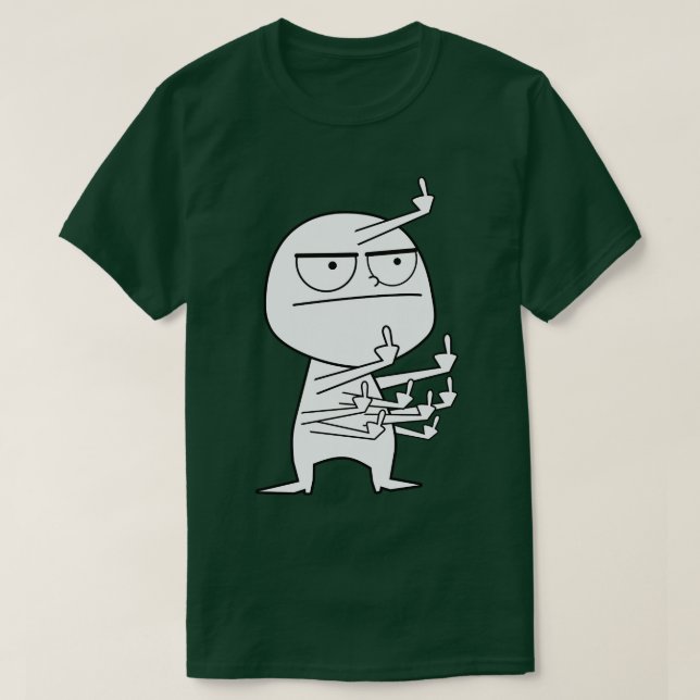 Camiseta Maníaco de Dedo Médio (Frente do Design)