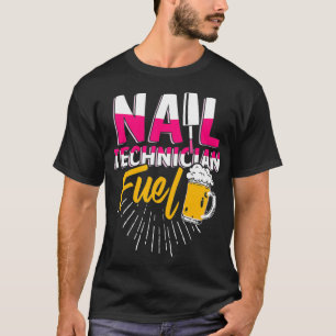Camiseta Manicurista do artista técnico de cervejas de unha