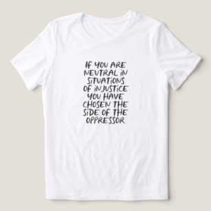 Camiseta Manifestação Contra Injustiça Declaração de Moda P