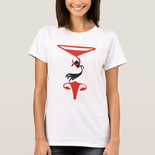 Camiseta Manifestação de mulheres na Polônia (Frente)