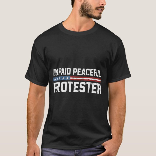 Camiseta Manifestante Pacífica Não Remunerada (Frente)