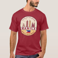 Manila Filipinas City Skyline Emblem