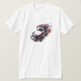 Camiseta Manila Filipinas Gráfica de Viagem de Jeepney Souv