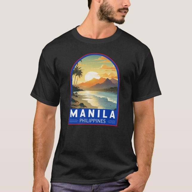 Camiseta Manila Filipinas Viagem Art Vintage (Frente)