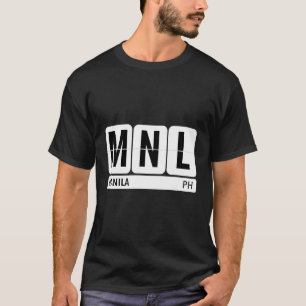 Camiseta Manila Filipinas Viagem Souvenir Texto Preto