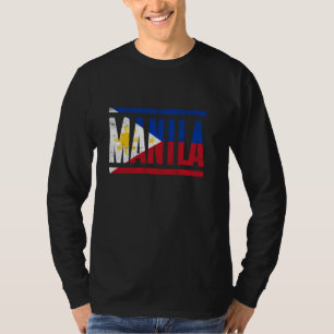 CAMISETA MANILA PHILIPINAS COM SEU PAVILHÃO DE FILIPINO ORG