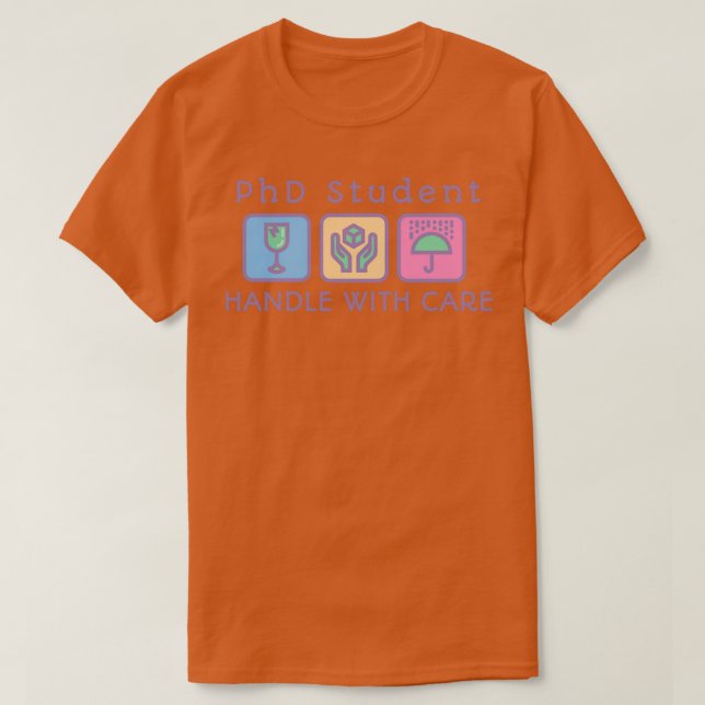 Camiseta Manipulador de doutorandos com cuidado (Frente do Design)