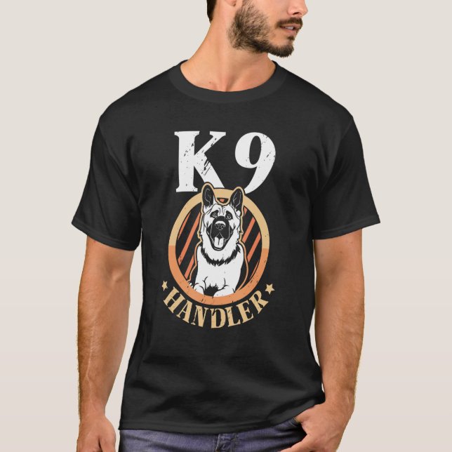 Camiseta Manipulador do K9 Manipulador do Treinador de Cães (Frente)