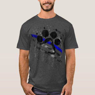 Camiseta Manipulador K9 - Linha Azul Fino Corre Por Sua Con