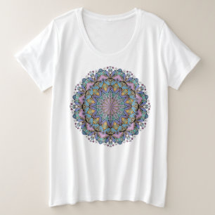 Camiseta Manipular a pintura Mandala Relógio Face 3