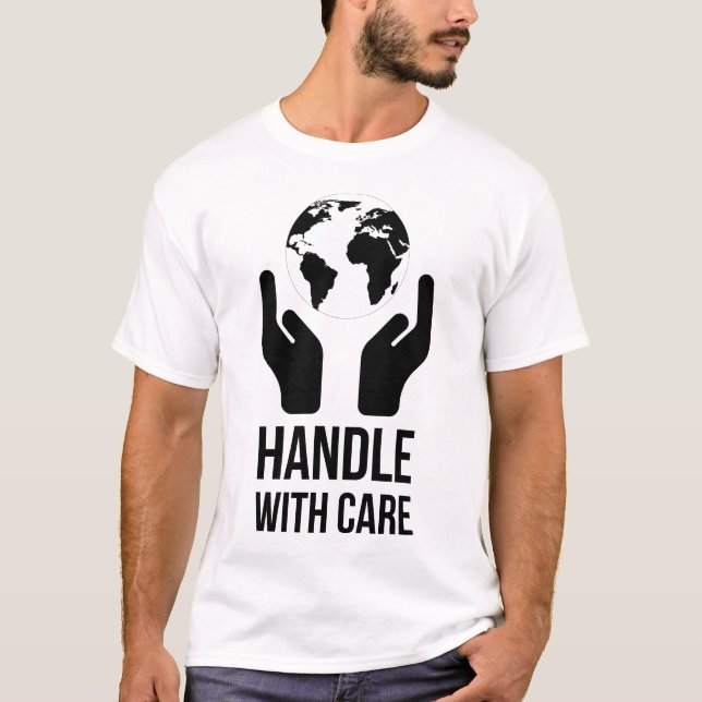 Camiseta Manipular com cuidado (Frente)