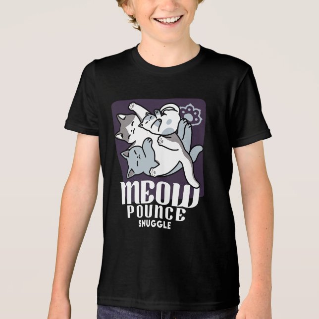 Camiseta Manípulo De Rato - Gatos De Dormir Em Cute (Frente)