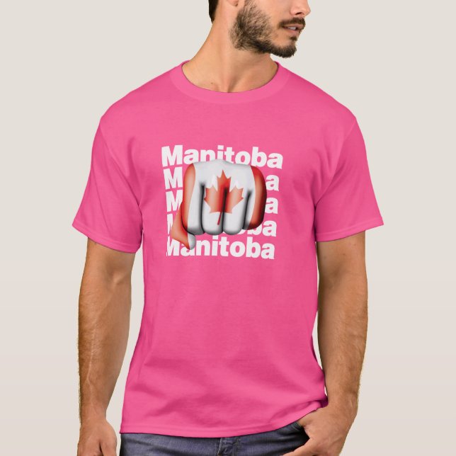 Camiseta Manitoba liga a cidade canadense do Canadá (Frente)