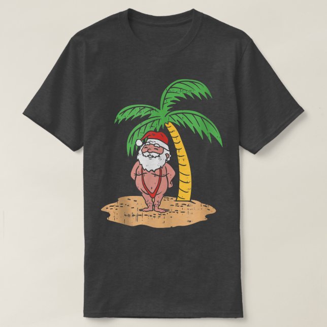Camiseta Mankini Papais noeis Verão maiô Engraçado Natal Em (Frente do Design)