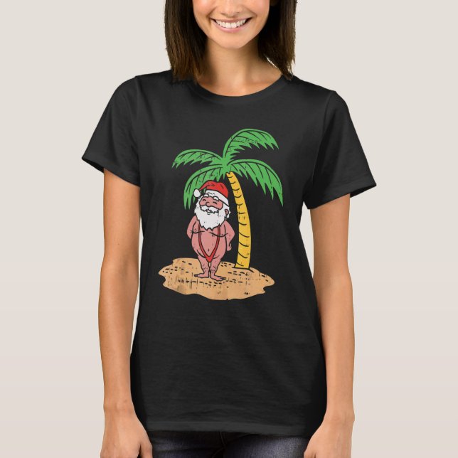 Camiseta Mankini Papais noeis Verão maiô Natal Em Julho B (Frente)