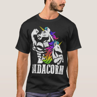 Camiseta Manly Unicorn Muscle Pai e Dia de os pais
