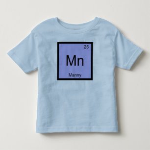 Camiseta Manny Nome Elemento Químico Tabela Periódica