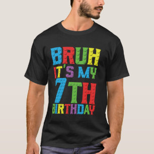 Camiseta Mano é meu aniversário de 7 anos Mestre Construtor