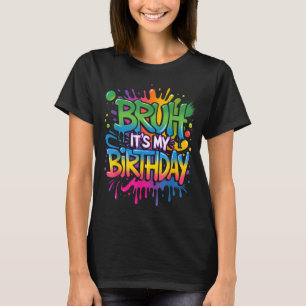 Camiseta Mano É Meu Aniversário Engraçado Menino Adolescent