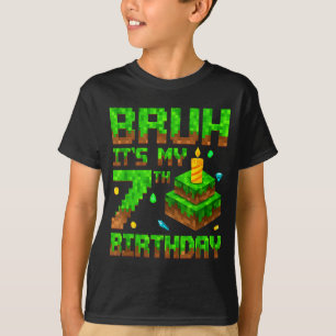 Camiseta Mano É Meu Jogo de 7º Aniversário Xel 7 Anos de Id